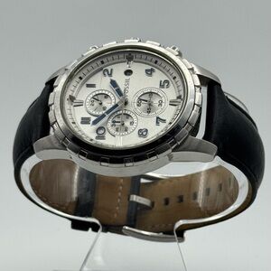 Fossil Dean Chronograph FS4611 Stainless Steel Men's Black Leather Band 48mm